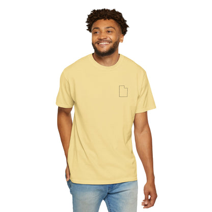 Embroidered Utah Outline T-Shirt | Comfort Colors