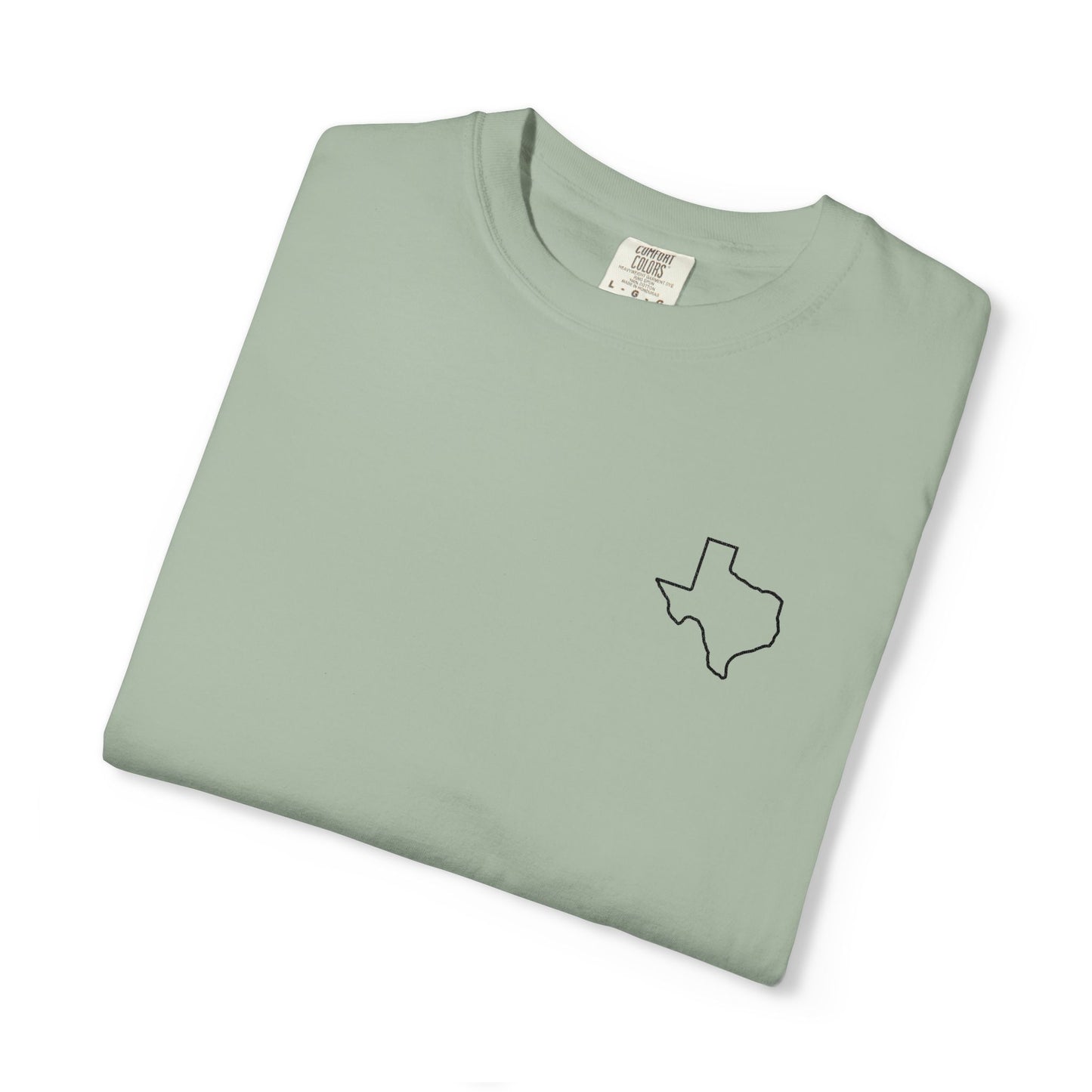 Embroidered Texas Outline T-Shirt | Comfort Colors
