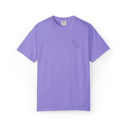 Embroidered California Outline T-Shirt | Comfort Colors