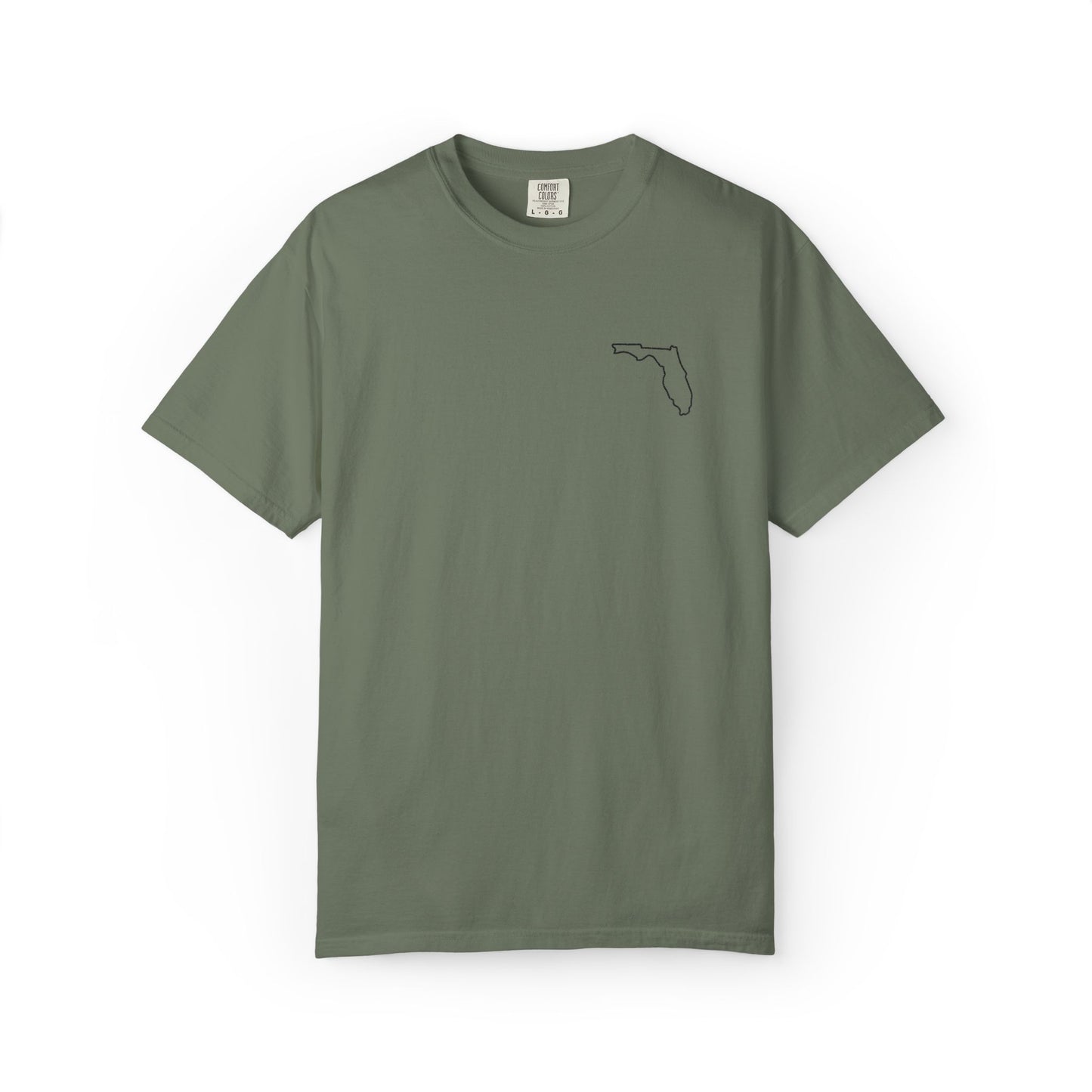 Embroidered Florida Outline T-Shirt | Comfort Colors