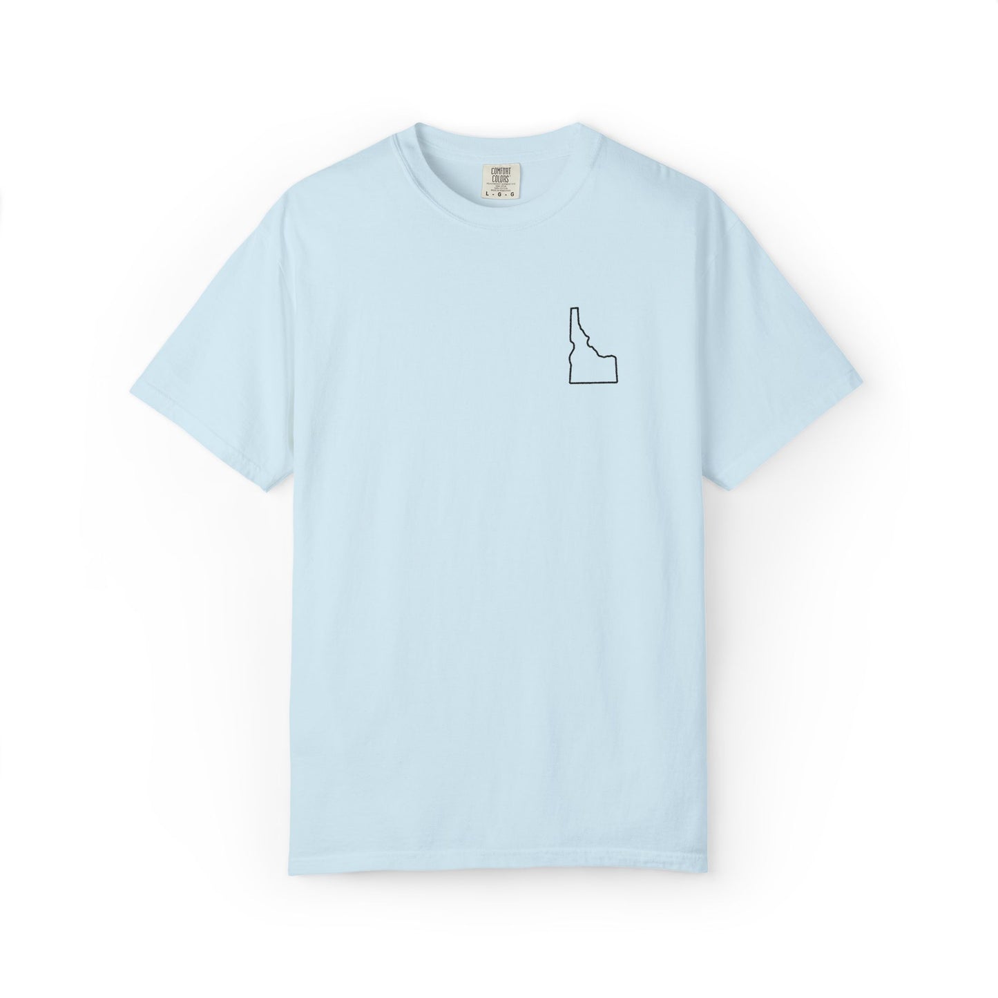 Embroidered Idaho Outline T-Shirt | Comfort Colors