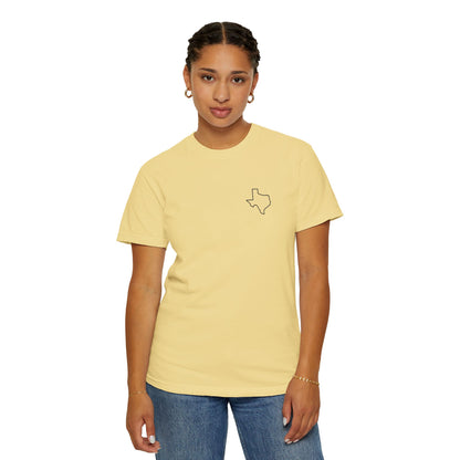 Embroidered Texas Outline T-Shirt | Comfort Colors
