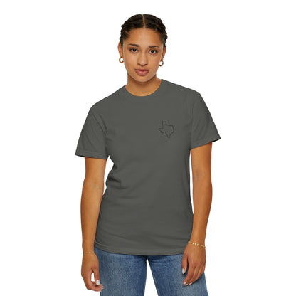 Embroidered Texas Outline T-Shirt | Comfort Colors