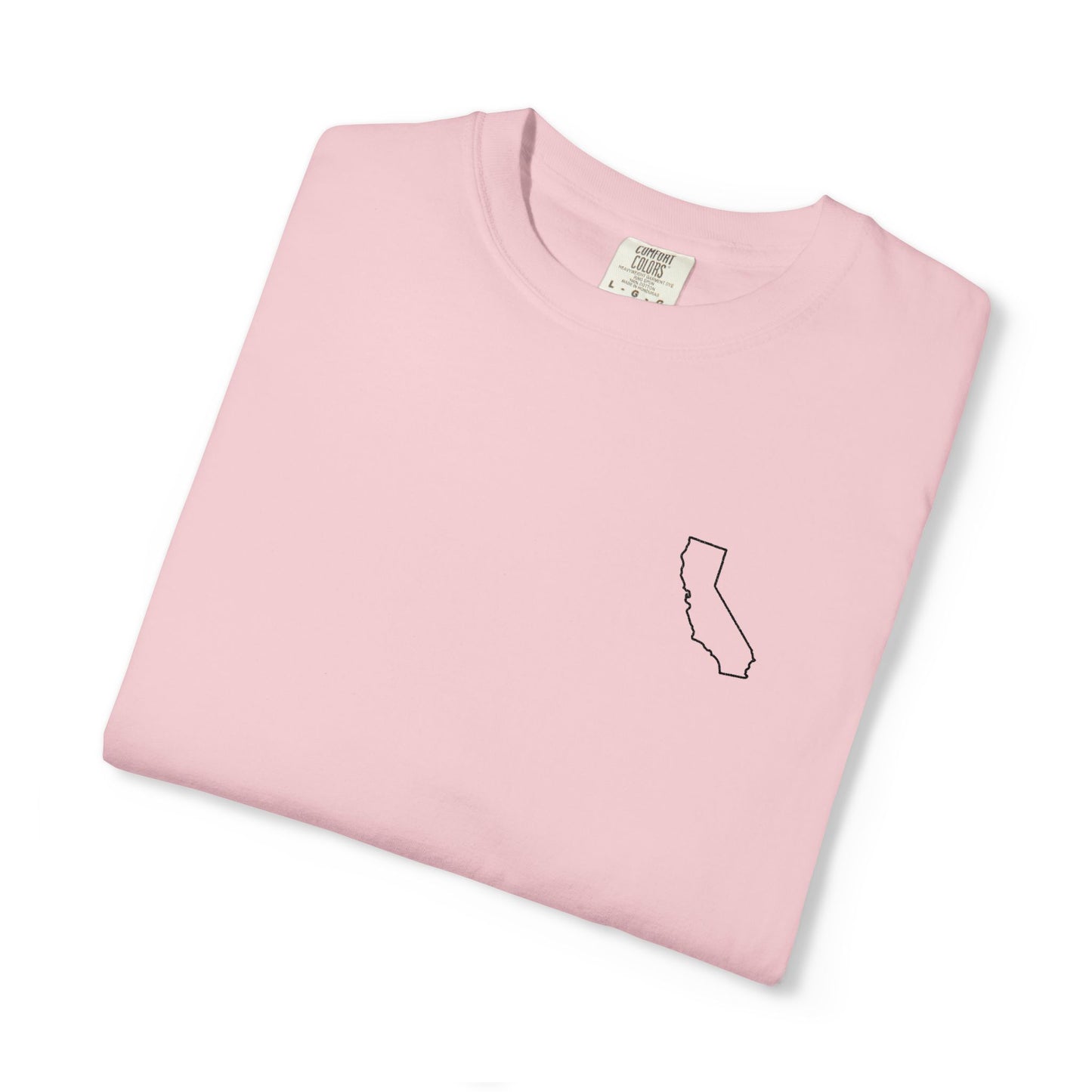 Embroidered California Outline T-Shirt | Comfort Colors