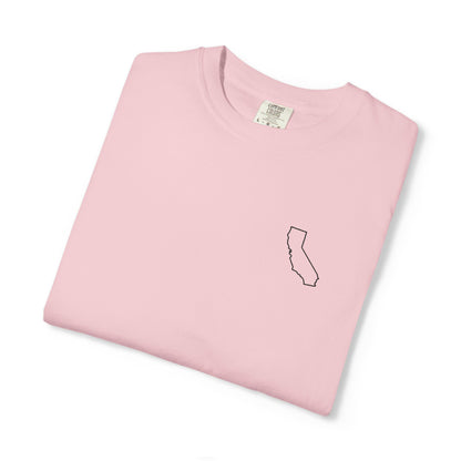 Embroidered California Outline T-Shirt | Comfort Colors