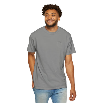 Embroidered Utah Outline T-Shirt | Comfort Colors