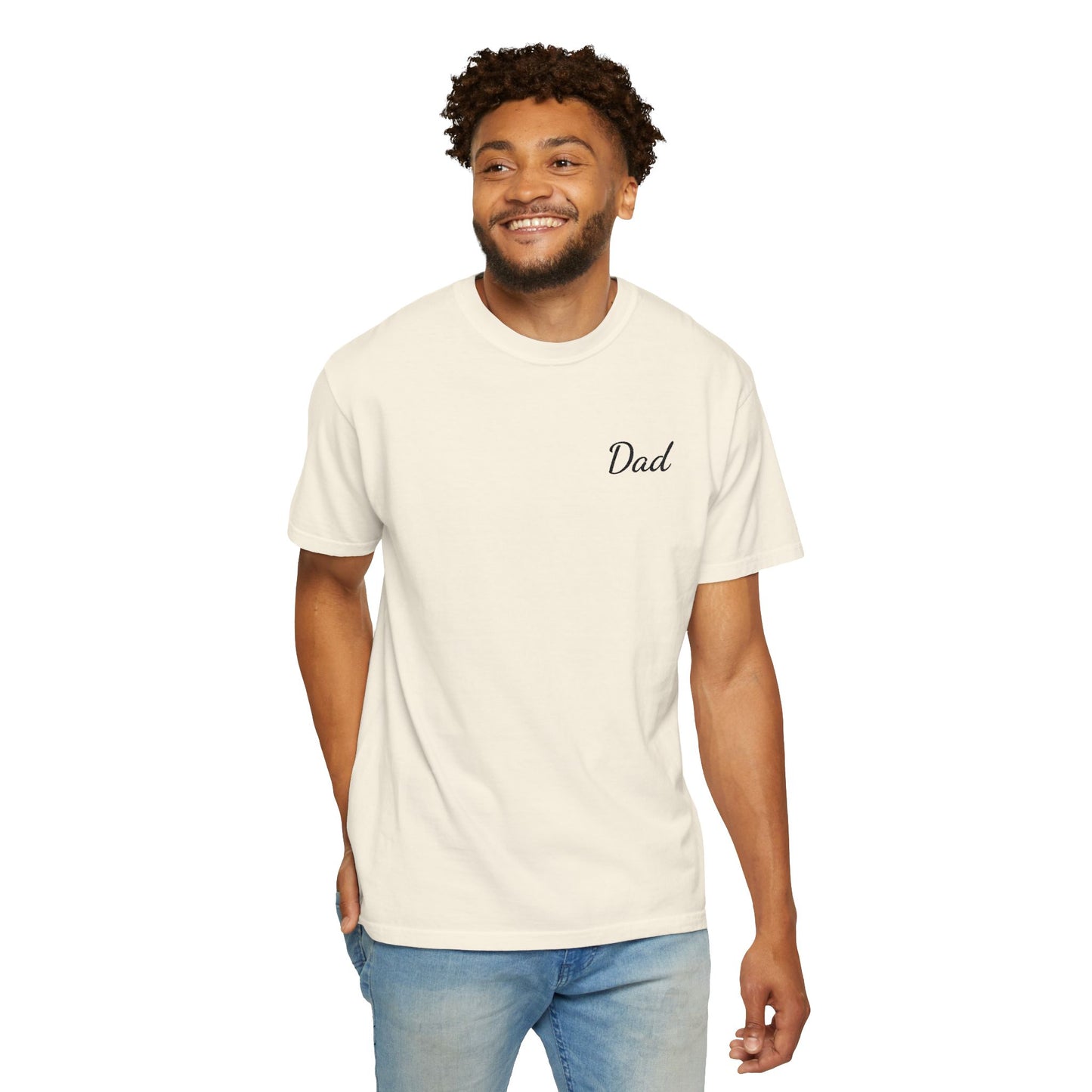 Dad Script Embroidered Comfort Color T-Shirt