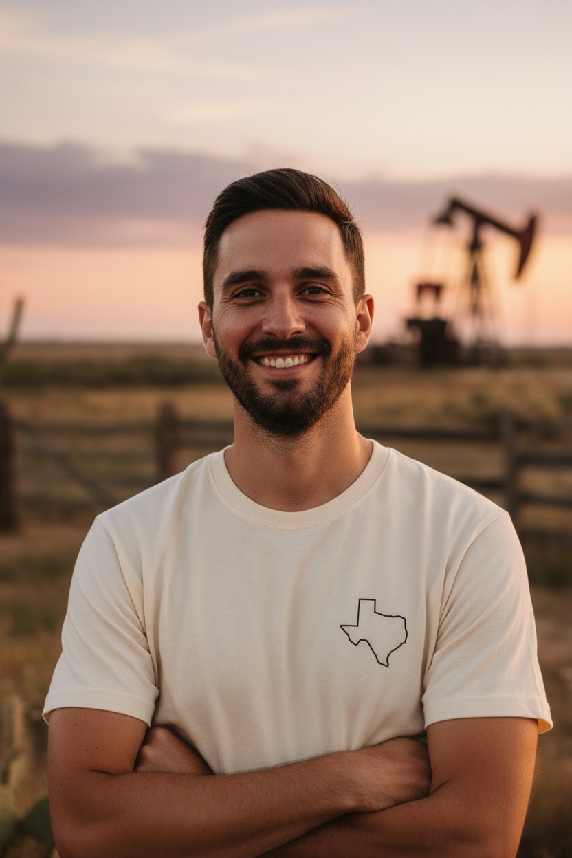 Embroidered Texas Outline T-Shirt | Comfort Colors
