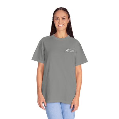 Mom Script Embroidered Comfort Color T-Shirt