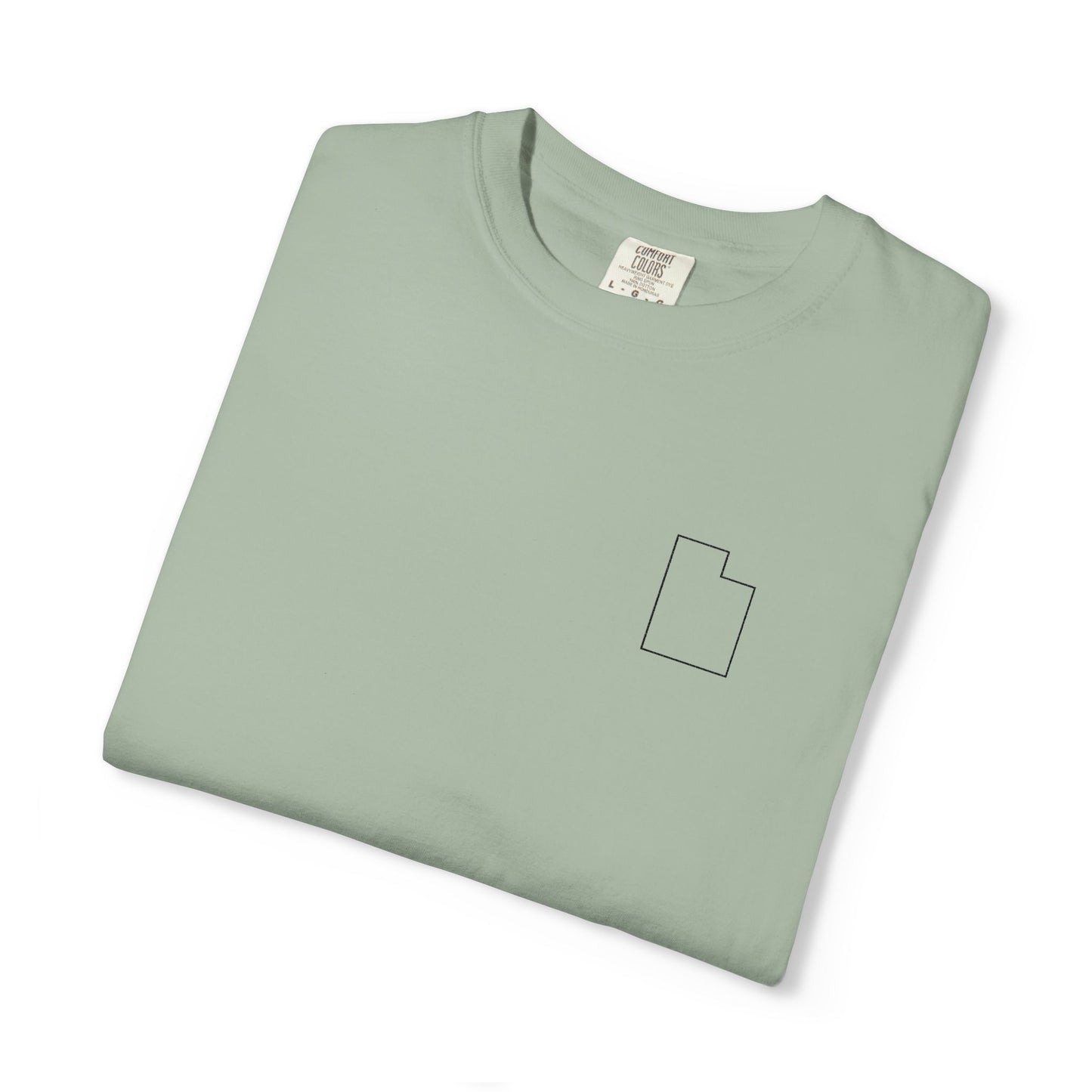 Embroidered Utah Outline T-Shirt | Comfort Colors