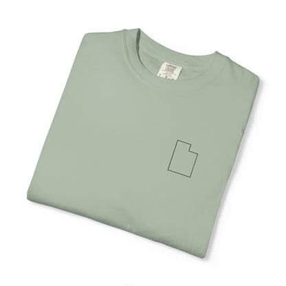 Embroidered Utah Outline T-Shirt | Comfort Colors