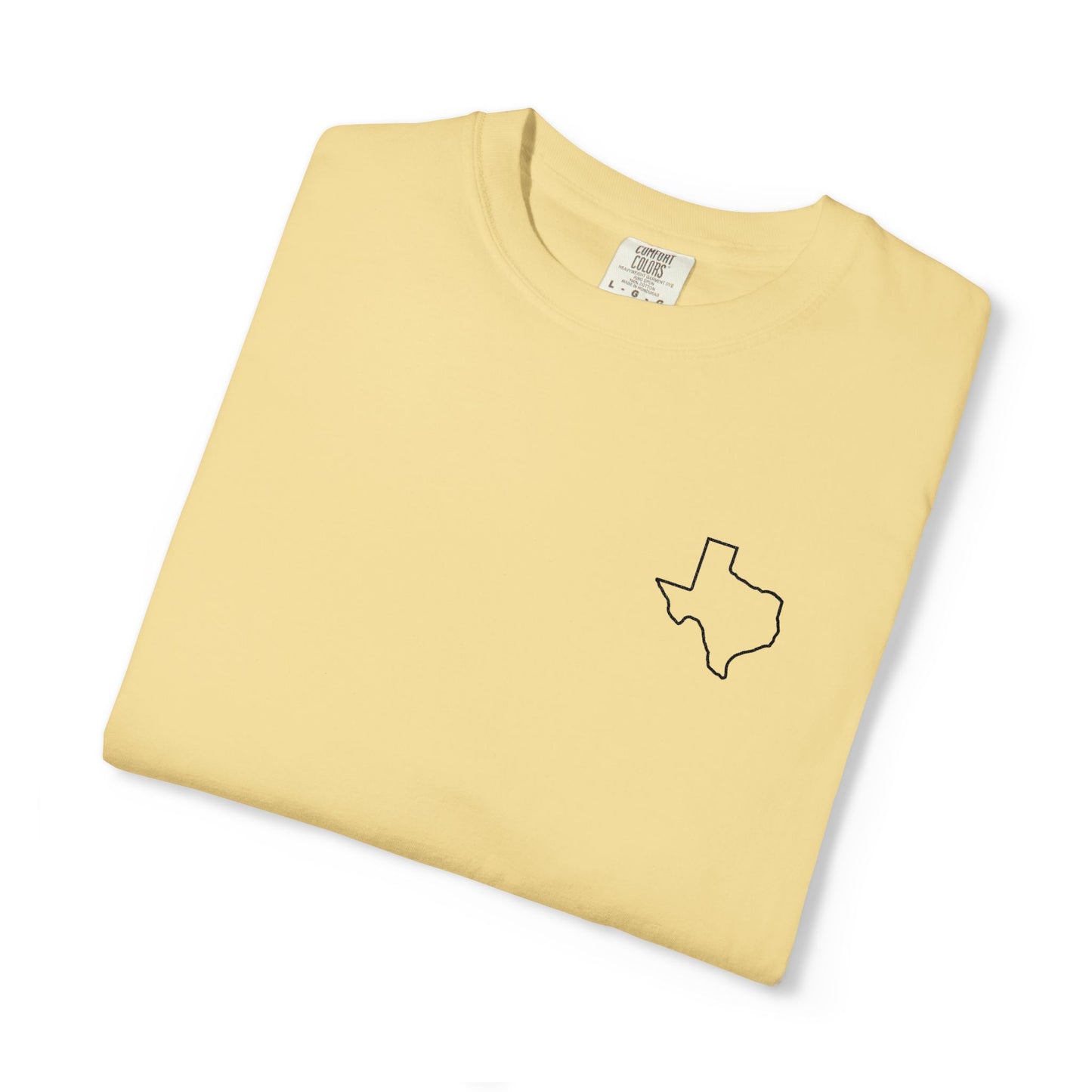 Embroidered Texas Outline T-Shirt | Comfort Colors