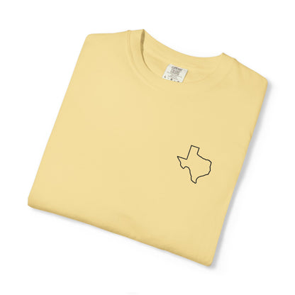 Embroidered Texas Outline T-Shirt | Comfort Colors