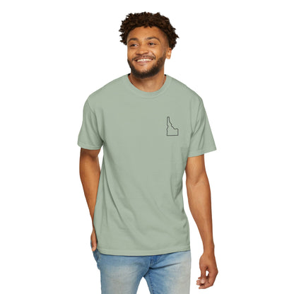 Embroidered Idaho Outline T-Shirt | Comfort Colors