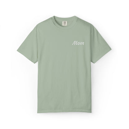 Mom Script Embroidered Comfort Color T-Shirt