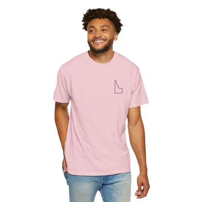 Embroidered Idaho Outline T-Shirt | Comfort Colors