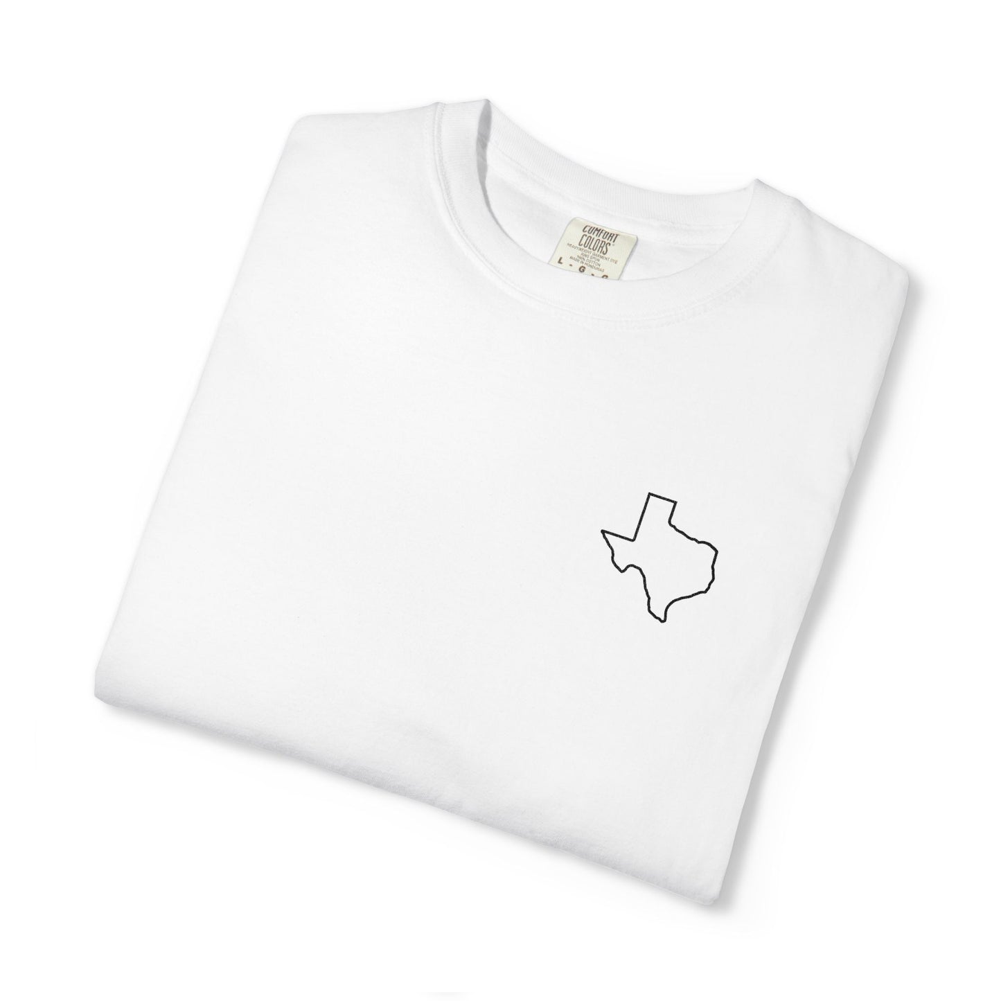 Embroidered Texas Outline T-Shirt | Comfort Colors