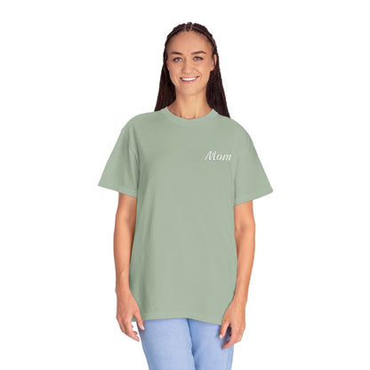 Mom Script Embroidered Comfort Color T-Shirt
