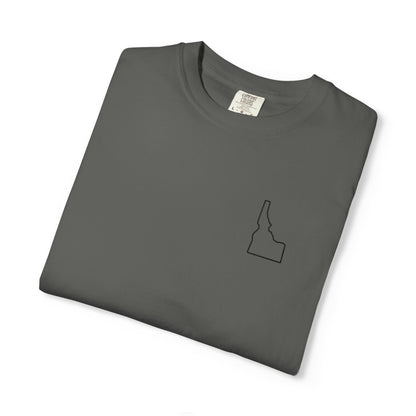 Embroidered Idaho Outline T-Shirt | Comfort Colors