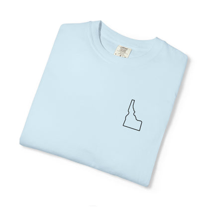 Embroidered Idaho Outline T-Shirt | Comfort Colors