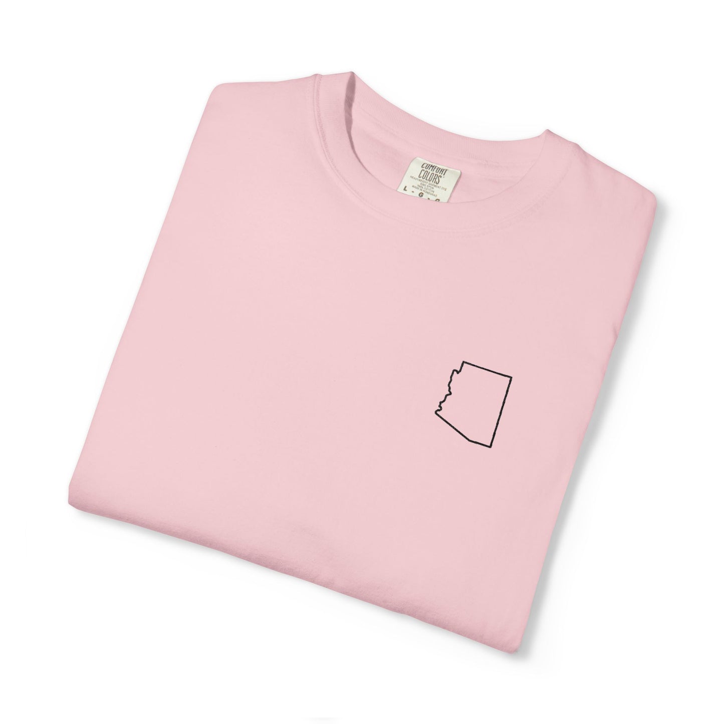 Embroidered Arizona Outline T-Shirt | Comfort Colors