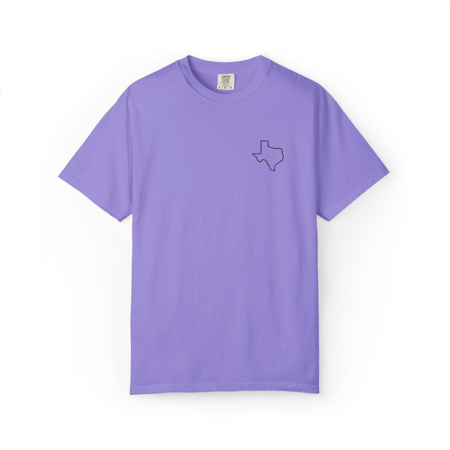Embroidered Texas Outline T-Shirt | Comfort Colors