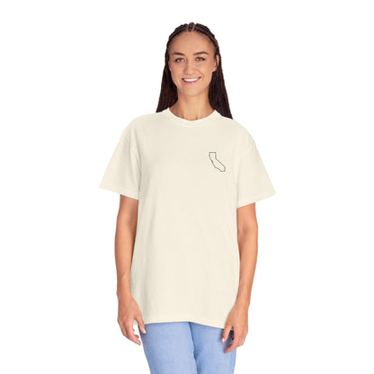 Embroidered California Outline T-Shirt | Comfort Colors