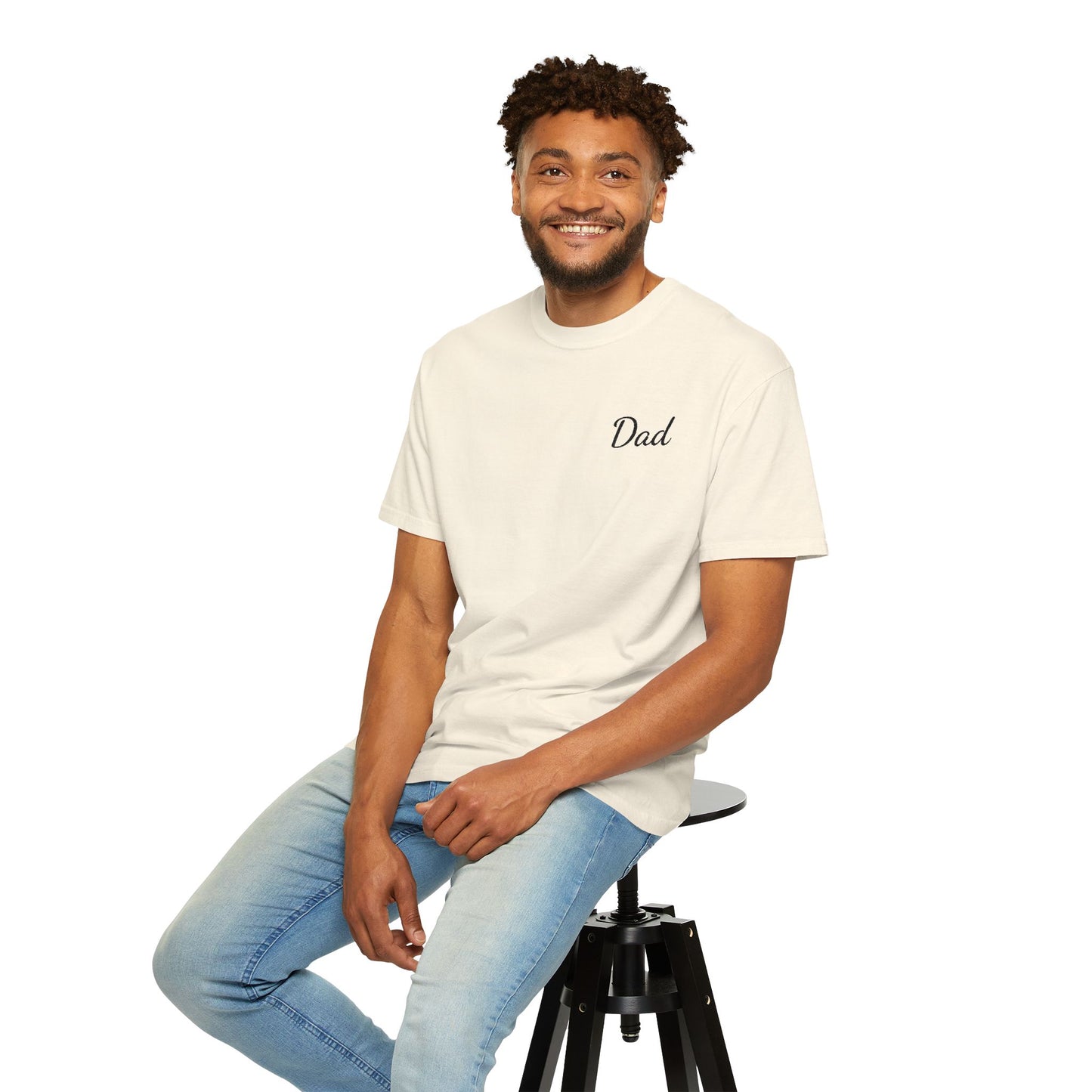 Dad Script Embroidered Comfort Color T-Shirt