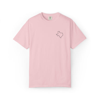Embroidered Texas Outline T-Shirt | Comfort Colors