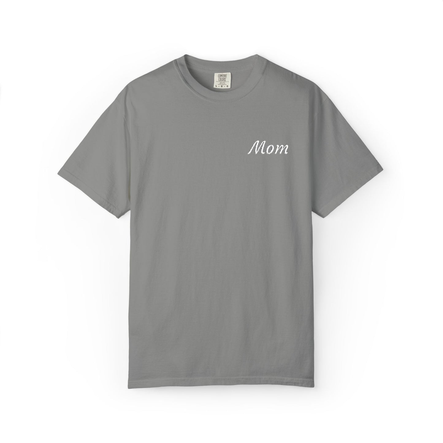 Mom Script Embroidered Comfort Color T-Shirt