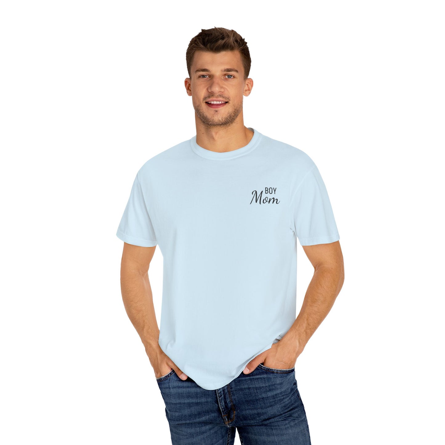Boy Mom Embroidered Comfort Color T-Shirt