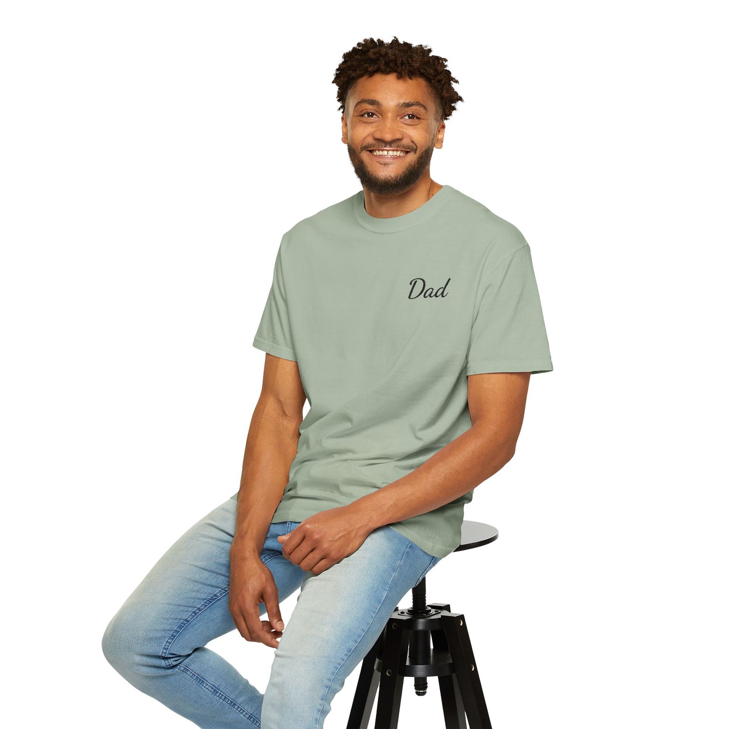 Dad Script Embroidered Comfort Color T-Shirt
