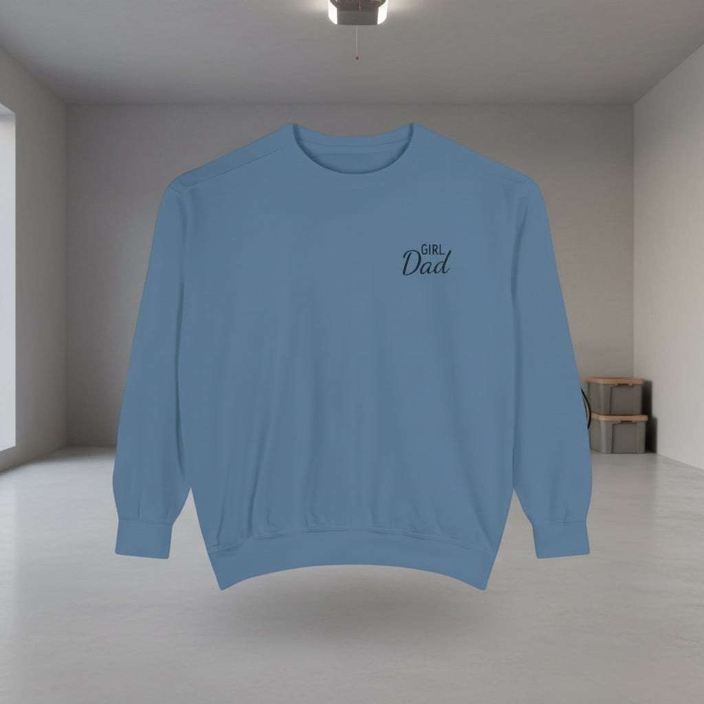 Girl Dad Embroidered Crewneck Sweatshirt | Comfort Colors