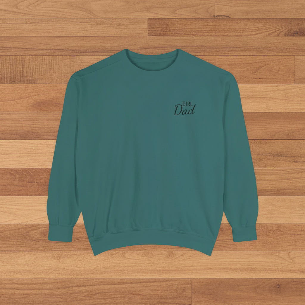 Girl Dad Embroidered Crewneck Sweatshirt | Comfort Colors