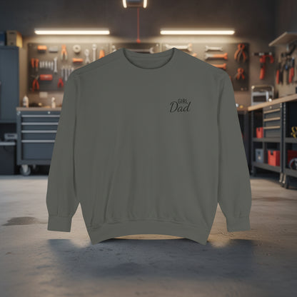 Girl Dad Embroidered Crewneck Sweatshirt | Comfort Colors