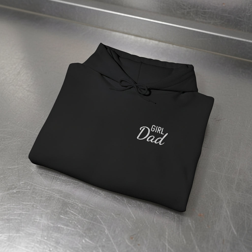 Girl Dad Embroidered Hoodie - White Text