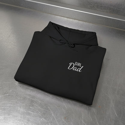 Girl Dad Embroidered Hoodie - White Text