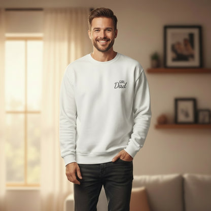 Girl Dad Embroidered Crewneck Sweatshirt