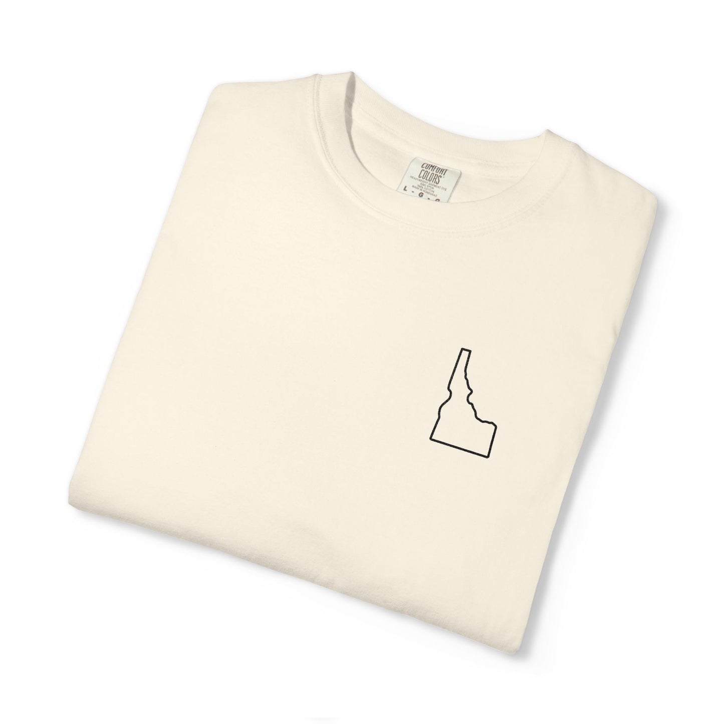 Embroidered Idaho Outline T-Shirt | Comfort Colors