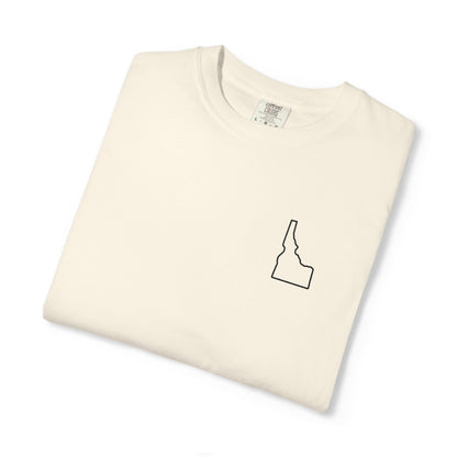 Embroidered Idaho Outline T-Shirt | Comfort Colors