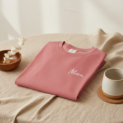 Mom Script Printed T-Shirt | Comfort Colors